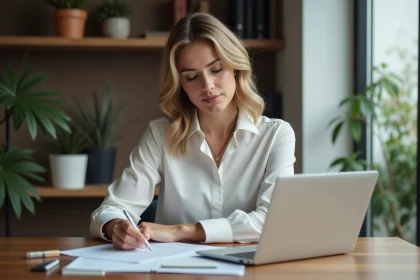 Femme professionnelle dans son bureau moderne