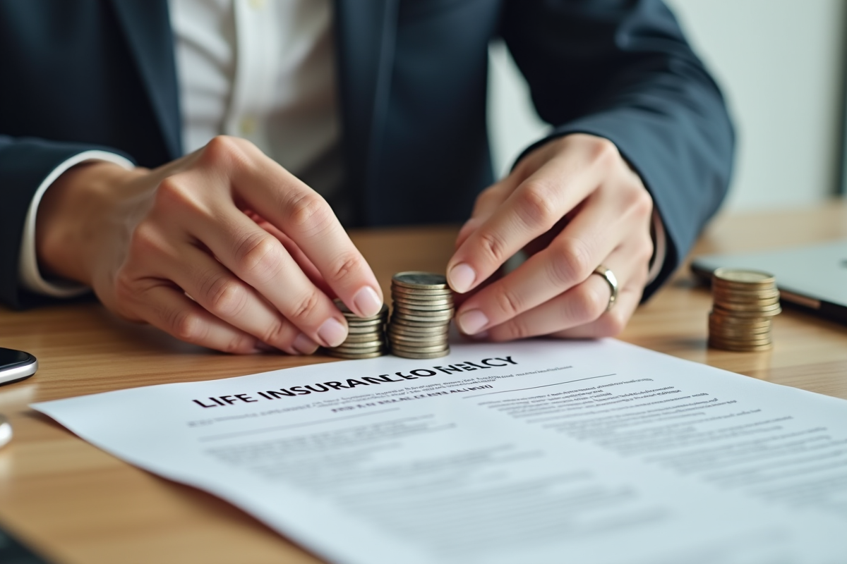 Mains manipulant des pièces et un contrat d